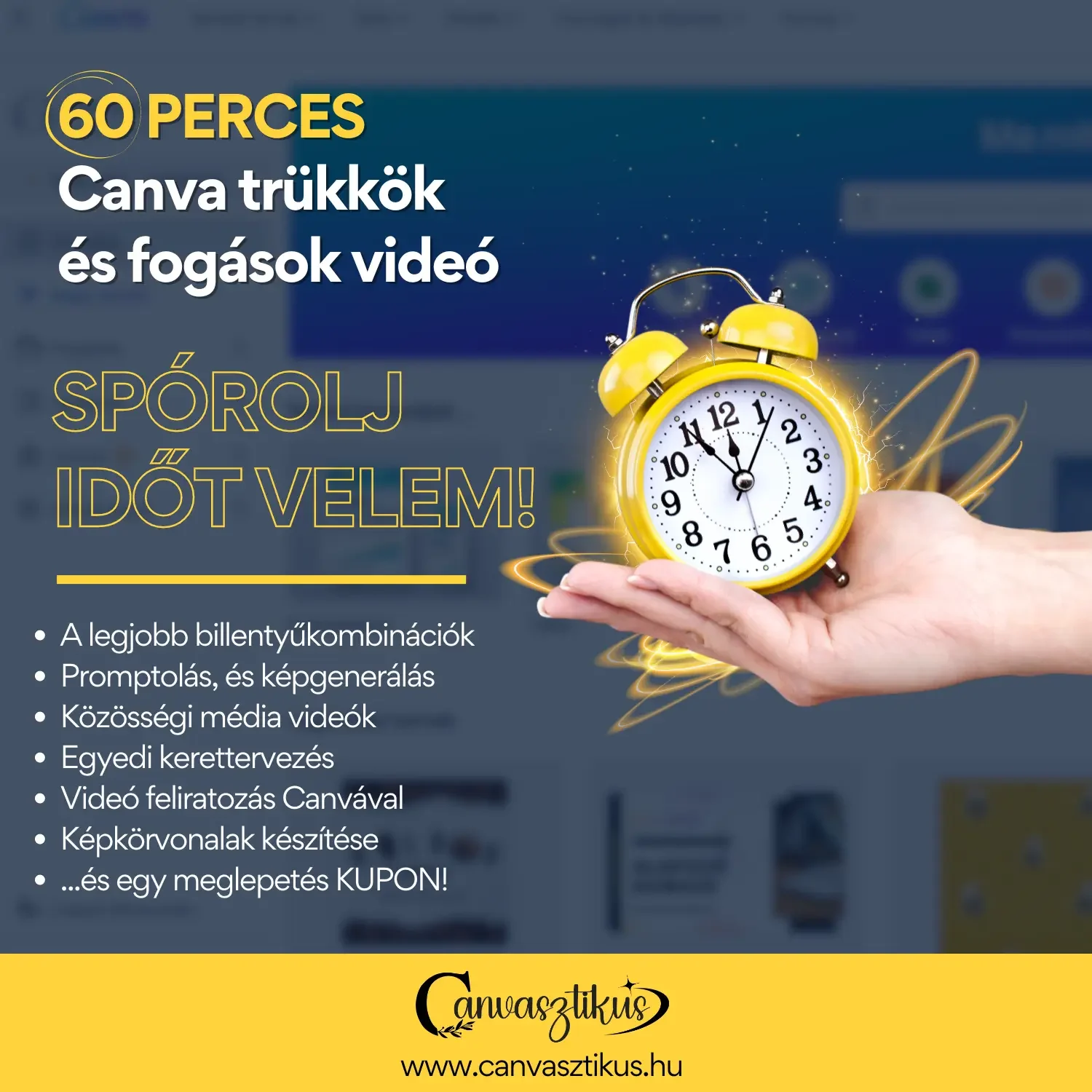 60 perc Canva trukk termekkep